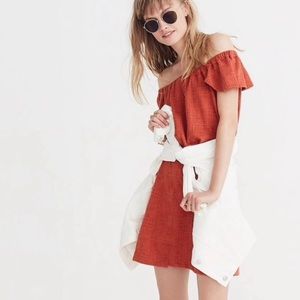 Off the shoulder Spiced Red Madewell dress